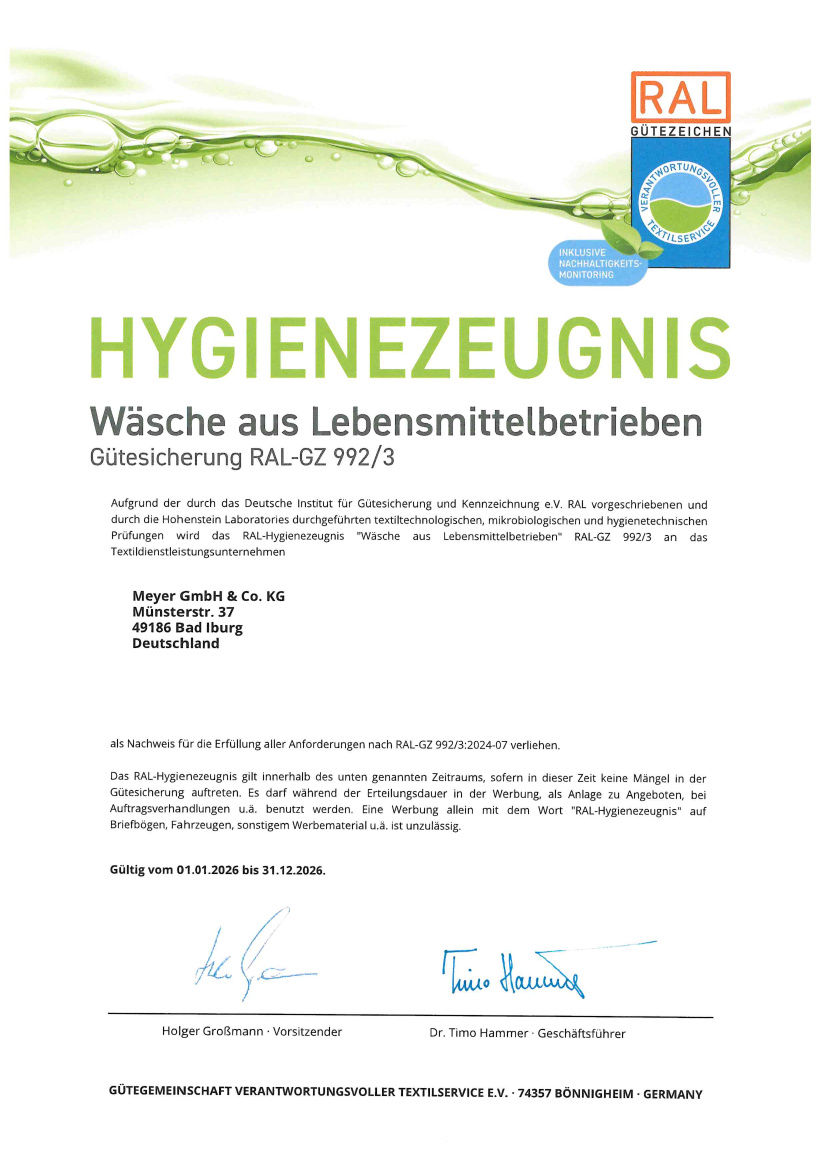 Hygienezeugnis Lebensmittel